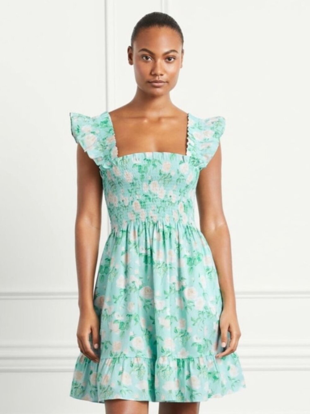 Hill House The Elizabeth Nap Dress in Blue Roses - Picture 4 of 16